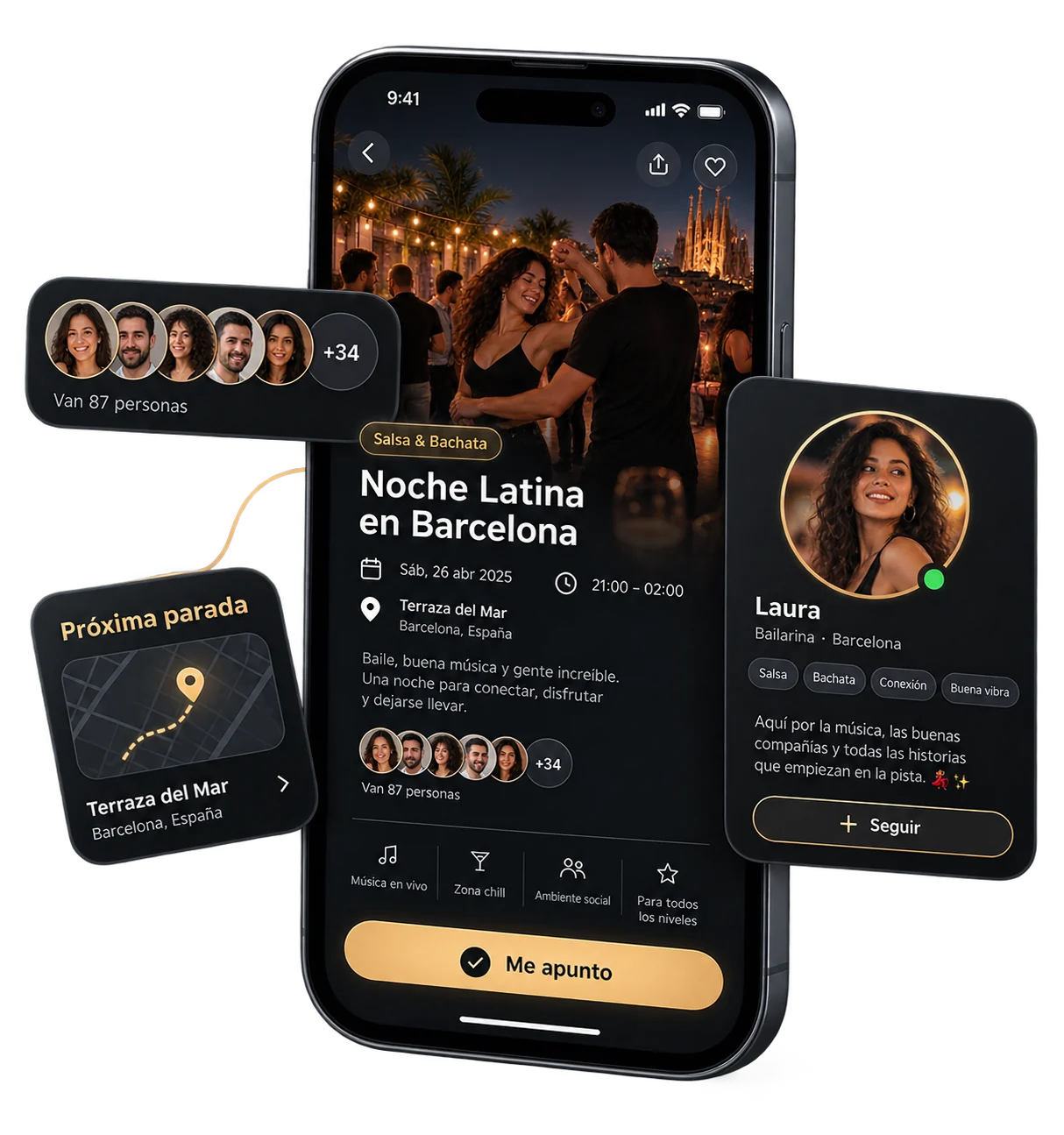 Evento, asistentes y próxima parada en español