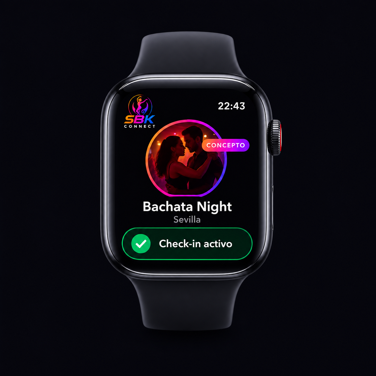 Cuando empieza el evento, empieza Pulse.. Pantalla conceptual.